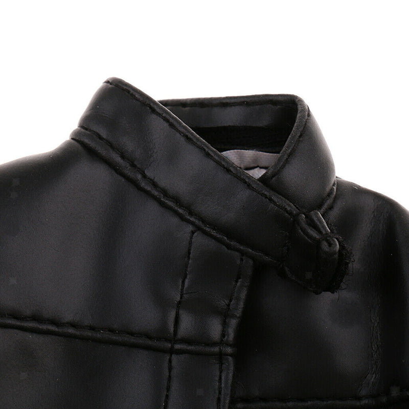 1/6 Scale Black PU Leather Male Jacket Coat Clothes Clothing for 12 inch Action