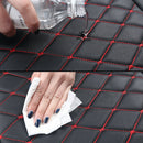 Universal Black PU Leather Red Seam Car Rear Seat Cover Back Cushion Mat Pad