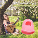 4pcs Silicone Finger Guards Guitar Fingertip Protectors Cap for Ukulele (L)