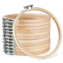 12 Pieces 7 Inch Wooden Embroidery Hoops Bulk Bamboo Circle Cross Stitch Ho Y9S8