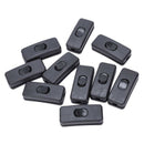 10Pcs AC125V 3A 250V 6A Black ON/OFF In Line Cord Switches for Bedroom