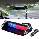 8 LED Flash Light Red/Blue Car Truck Emergency Warning Strobe Das L0Z2