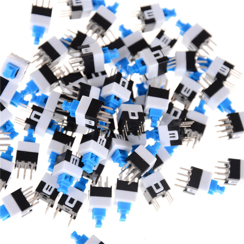 50Pcs 6-Pin Square 7mmx7mm Momentary DPDT Mini Push Button Switch J3
