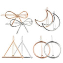 Hair Clip for Women - 8 Pcs Hair Barrettes Hair Pins Moon e-Shape Circle Bu L8H4
