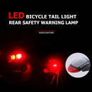 Solar Powered LED Bicycle Tail Light Bike Cycling Rear Safety Warning Lamp
