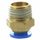 3 Pcs PT 1/4" Male Thread to 6mm Put in Fitting Dual Way Pneumatic Adapter K1H6