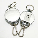 Lot Retractable Key Chain Reel Recoil Easy to Pull Key Ring Belt Clip f Keys Pro