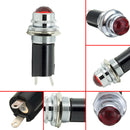 1x 16mm 5/8" 120V AC DC LED Signal Indicator Pilot Light Bulb Hot Rod Red Useful