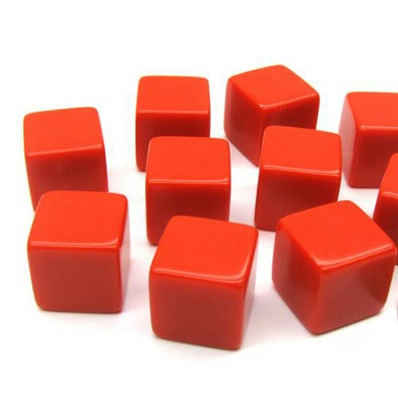 10Pcs 16MM Blank Dice Paintless Plain Poker Dice Chess Teaching Dice@