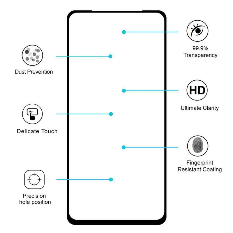Hat-Prince For Redmi Note 8 Pro 2.5D 9H Tempered Glass Screen Full Cover Film