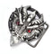 Men's belt buckle 7.3cm dragon head black pattern bronze metal pin bucklesSE3c