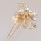 Crystal Pearls Floral Vine Hair Pin Clip Wedding Bride Girls Prom Accessory