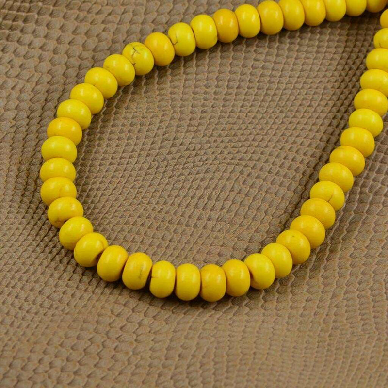 1 Strand Yellow Turquoise Rondelle Loose Beads for Jewelry Making Beading