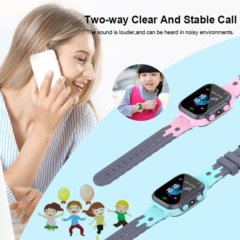 Kids Smart Watch Anti-lost LBS Tracker SOS Call Camera For Android 2Pcs