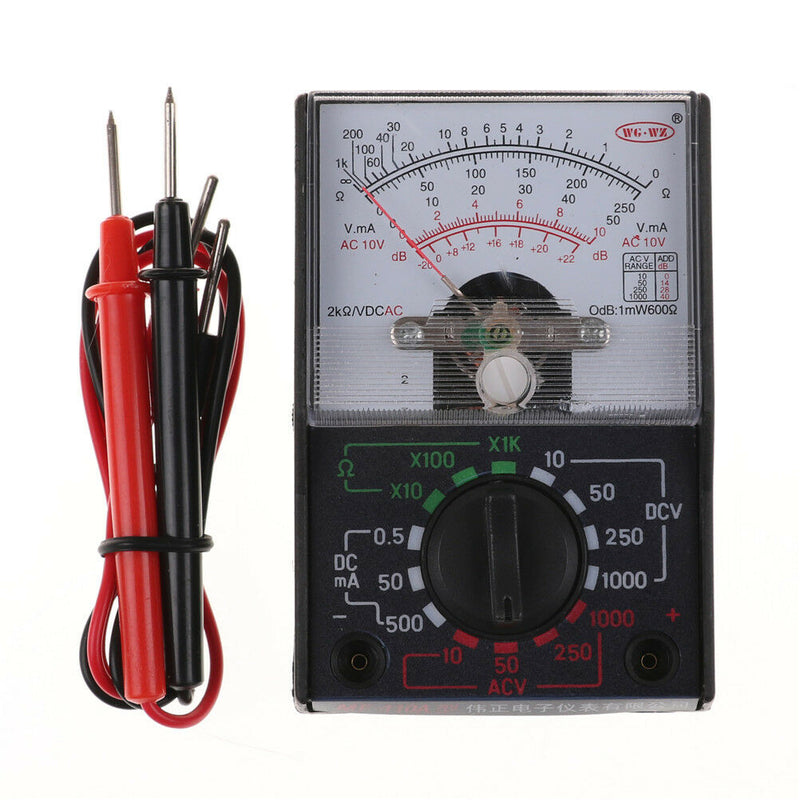 1000V Voltmeter DC/AC 250mA Ammeter 1K Resistance Meter Analog Multimeter Too Ru