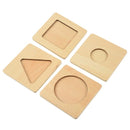 4Pcs/Lot Educational Wooden Toys Geometry Shape Insets 4 Sets Multicolor Ha E9C6
