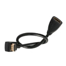 HDMI Extension Cable Extender HDMI 270-degree Type A Male to Female 30cm