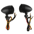 1Pair Motorcycle Black Grill Turn Signal Brake Stop Running Tail Lights