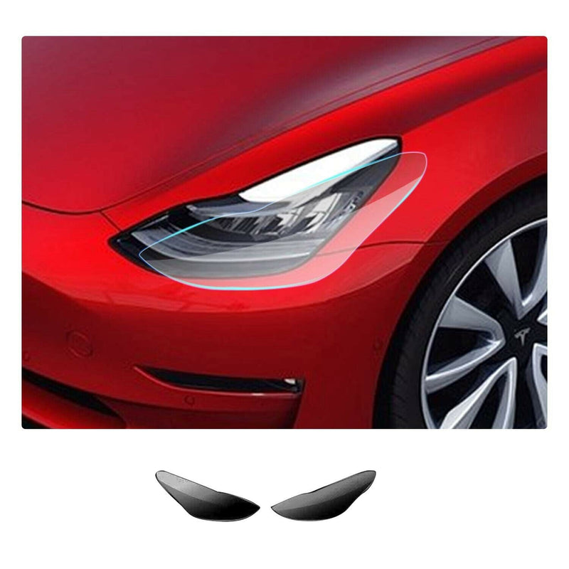 2 PCS Tinted Head and Fog Lamp Overlays Protective Film Covers Kit for 2018 M7R8