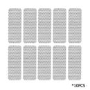 10pcs Car Reflective Stickers Warning Strip Safety Tapes (Rectangle)(White) A