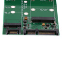 M.2 MSATA to SATA 3.0 SSD Adapter 2-in-1 Card Support NGFF B-Key 22x60mm