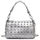 New Fashion Handbags Trend Line Multi-Rivet Ladies Shoulder Bag Wild Messen