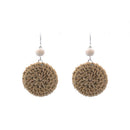 Fashion Boho Straw Rattan Woven Earrings Geometric Dangle Ear Stud Jewelry  OZ