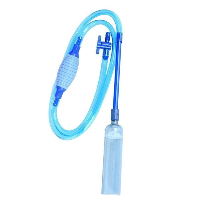 Blue Fish Tank Gravel Sand Cleaner Long Nozzle Water Changer Flow Controller