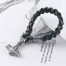 Fashion Men's Norse Viking Thor Hammer Bracelet Handmade Parachute Cord Bangle