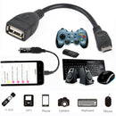 12.4cm Portable USB 2.0 A Female to Micro B Male Converter OTG Adapter Cable.