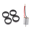 4pcs Wheel Tires + Engine Motor for WLtoys K969 K989 1/28 RC  Car Parts