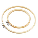 2Pcs Hand Embroidery Hoop Bamboo Circle Cross Stitch Ring DIY Craft Tools