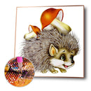 5D Full Round Drill Diamond Painting DIY Hedgehog Rhinestone Mosaic Picture
