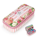 bon208 Floral Pencil Case with Compartments -High Capacity Double Layers Pe