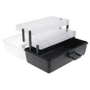 Waterproof 2 Trays Cantilever Fishing Tackle Box Fishing Storage Case Clear