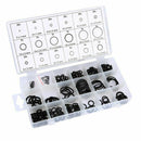 225 Rubber O Ring Washer Seals Assortment Black for Car 18 Sizes