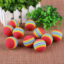 10PCS TRAINING GOLF BALL  INDOOR PRACTICE SPONGE FOAM BALLS AND CAT DOG BALLS TO