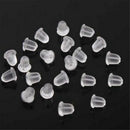 500PCS Unique Rubber Earring Back Stoppers Ear Post Nuts 4MM Jewelry Findings TR