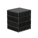 4 pcs. 35x35x10mm aluminum square Aluminum side radiator cooling fin black T4Y4