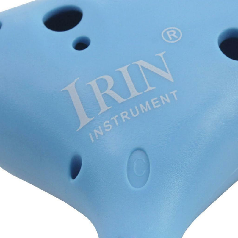 1 Set ABS 12 Holes C Tone Ocarina Blue w/ Gig Bags & Strap Folk Instrument