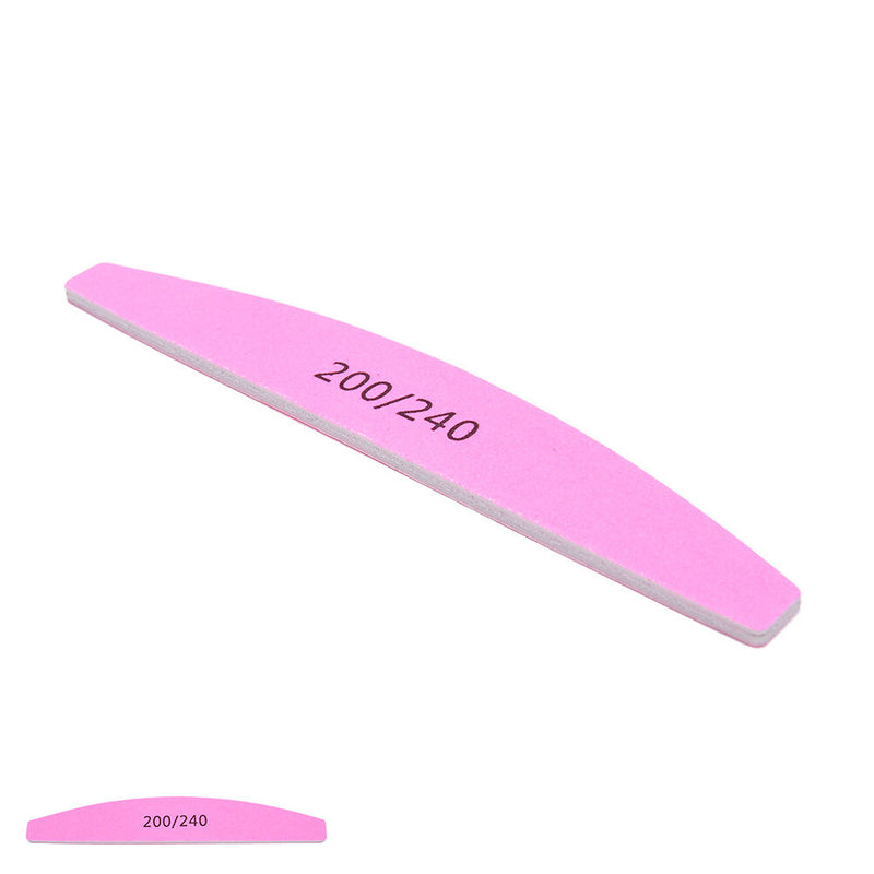 Nail Art Sanding Files Block Sponge Grit Salon School Tool 200/240 Pink 2jqJ Gw