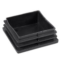 50mm x 50mm Plastic Square End Blind Plugs Cap Pipe Inserts 12pcs L1H3