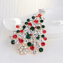 Rhinestone Cute Badges Christmas Tree Jacket Pins Brooches Unisex Alloy Jewelry