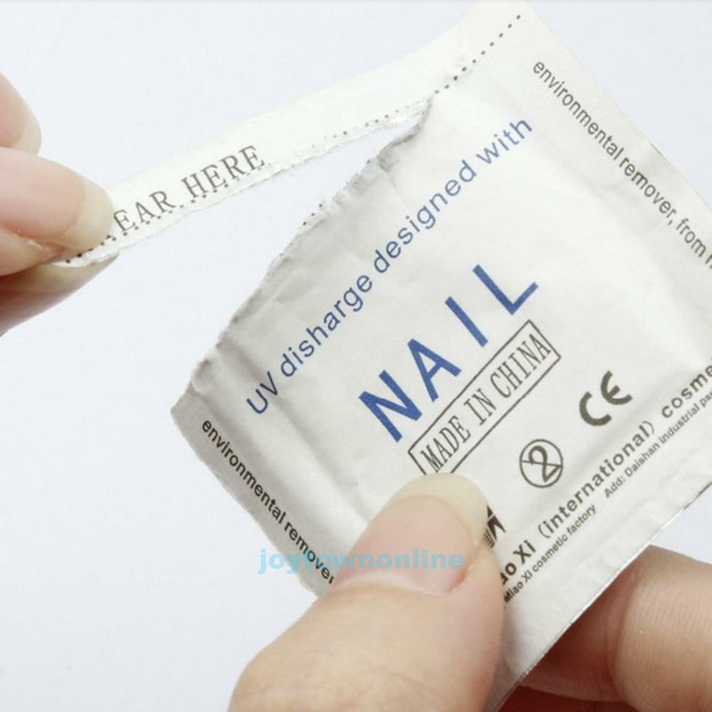 200pcs Gel Foil Nail Polish Remover Wraps Pad Nail Art Cleaner Acetone Removal