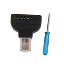 6x RJ45 Ethernet Male Plug to 8 Pin AV Terminal Screw Adapter Converter CCTV