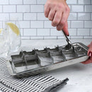 Lever-Style Ice Tray, 2 in 1 Stainless Steel Ice Making Mold and Ice Cracke