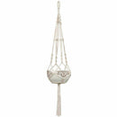 Braid Plant Hanger Indoor Outdoor Hanging Planter Basket Cotton Rope 4 Legs