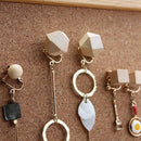 18pcs Geometric Wood Decorative Push Pins, Wood Head and Steel Needle Point