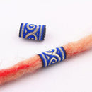 10Pcs Hip-Hop Colorful Cloth Dreadlock Tube Beads Cuff Hair Braiding Accessories