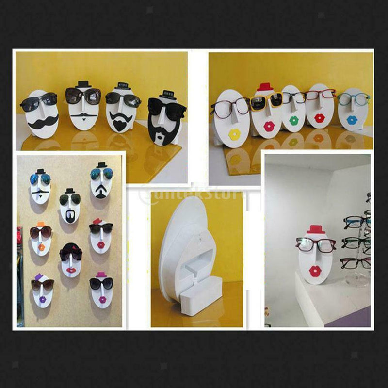 7x Female Face Sunglasses Spectacles Shop Display Stand Rack Organizer